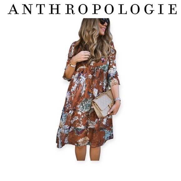 Anthropologie Hemant & Nandita Peasant Dress Size 6P - Picture 16 of 16